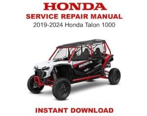 2019-2024 Honda Talon 1000 Service Repair Manual