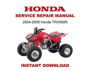 2004-2009 Honda TRX 450R Service Repair Manual