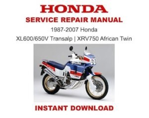 1987-2007 Honda XL600/650V Transalp | XRV750 African Twin Service Repair Workshop Manual (Haynes)