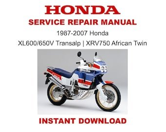 1987-2007 Honda XL600/650V Transalp | XRV750 African Twin Service Repair Workshop Manual (Haynes)