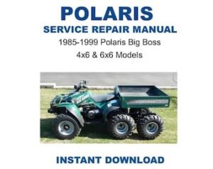 1985-1999 Polaris Big Boss 4x6 & 6x6 Service Repair Manual