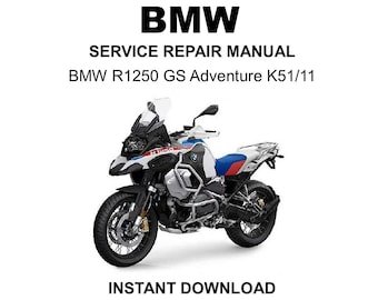 BMW R 1250 GS Adventure K51/11 Service Repair Workshop Manual