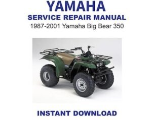 1987-2001 Yamaha Big Bear 350 YFM350 Service Repair Manual ATV