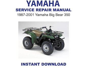 1987-2001 Yamaha Big Bear 350 YFM350 Service Repair Manual ATV