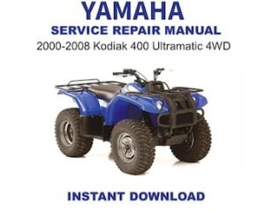 2000-2008 Yamaha Kodiak 400 Ultramatic 4WD Service Repair Manual
