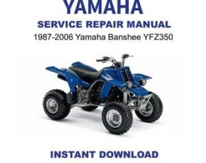 1987-2006 Yamaha Banshee YFZ350 Service Repair Manual (Clymer)