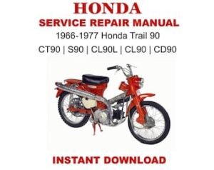 1966-1977 Honda Trail CT90 S90 CL90L C90 CL90 CD90 Service Repair Manual