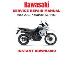 1987-2007 Kawasaki KLR 650 Service Repair Manual