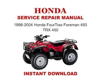 1998-2004 Honda FourTrax Foreman 450 TRX450 Service Repair Manual