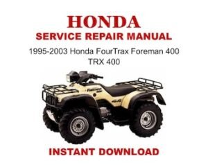 1995-2003 Honda FourTrax Foreman 400 TRX400 Service Repair Manual