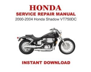 2000-2004 Honda Shadow VT750DC Repair Service Manual Motorcycle