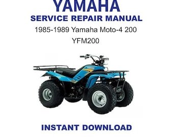 1985-1989 Yamaha Moto-4 200 YFM200 Service Repair Workshop Manual