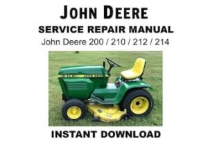 John Deere 200 210 212 214 Service Repair Technical Manual