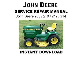 John Deere 200 210 212 214 Service Repair Technical Manual