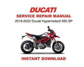 2019-2022 Ducati Hypermotard 950SP Service Repair Workshop Manual