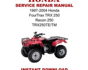 1997-2004 Honda TRX250 Recon Fourtrax Service Repair Manual + Wiring Diagram