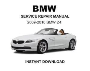 2009-2016 BMW Z4 (E89) Service Repair Workshop Manual