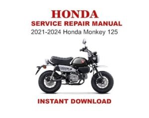 2021-2024 Honda Monkey 125 Service Repair Workshop Manual