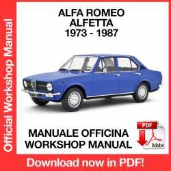 Workshop Manual Alfa Romeo Alfetta (1973-1987)