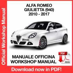 Workshop Manual Alfa Romeo GIULIETTA (2010-2017)