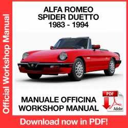 Workshop Manual Alfa Romeo Spider Duetto (1983-1994)