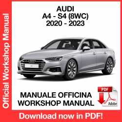 Workshop Manual Audi A4 S4 8WC (2020-2023)