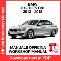 Workshop Manual BMW 3 Series F30 (2012-2018)