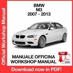 Workshop Manual BMW M3 E90 E92 E93 (2007-2013)