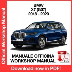 WORKSHOP MANUAL BMW X7 G07 (2018-2020)