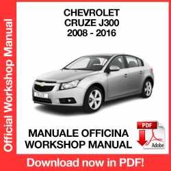 Workshop Manual Chevrolet Cruze J300 (2008-2016)