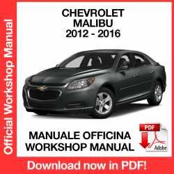 Workshop Manual Chevrolet Malibu (2012-2016)