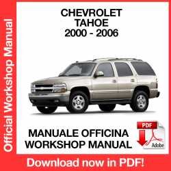 Workshop Manual Chevrolet Tahoe (2000-2006)