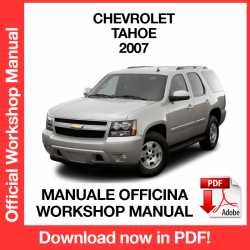Workshop Manual Chevrolet Tahoe (2007)