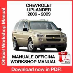 Workshop Manual Chevrolet Uplander (2005-2009)