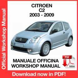 Workshop Manual Citroen C2 (2003-2009)