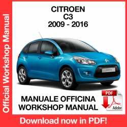 Workshop Manual Citroen C3 (2009-2016)