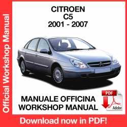 Workshop Manual Citroen C5 (2001-2007)