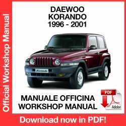 Workshop Manual Daewoo Korando (1996-2001)