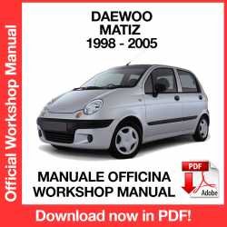 Workshop Manual Daewoo Matiz M100 (1998-2005)
