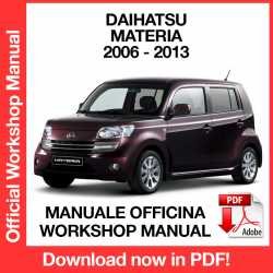 Workshop Manual Daihatsu Materia M400 (2006-2013)