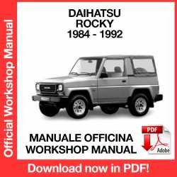 Workshop Manual Daihatsu Rocky F70 F75 F77 (1984-1992)