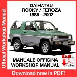 Workshop Manual Daihatsu Rocky / Feroza / F300 (1989-2002)