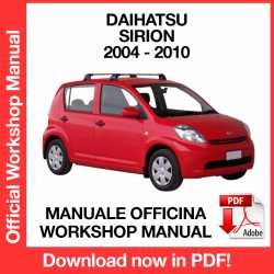 Workshop Manual Daihatsu Sirion M300 (2004-2010)