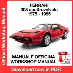 Workshop Manual Ferrari 308 QV (1975-1985)