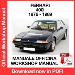 Workshop Manual Ferrari 400i (1976-1989)