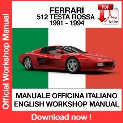 WORKSHOP MANUAL FERRARI 512 TESTA ROSSA (1991-1994)