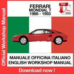 WORKSHOP MANUAL FERRARI MONDIAL T (1988-1993)