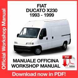 Workshop Manual Fiat Ducato X230 (1993-1999)