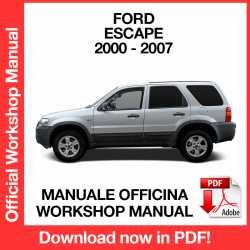 Workshop Manual Ford Escape (2000-2007)