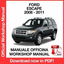 Workshop Manual Ford Escape (2008-2011)
